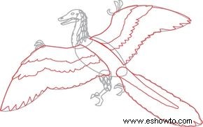 Cómo dibujar Archaeopteryx en 7 pasos 