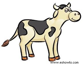 Cómo dibujar una vaca en 4 pasos 