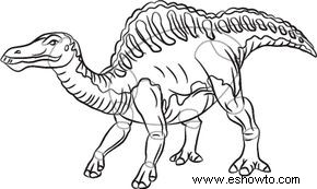 Cómo dibujar Ouranosaurus en 7 pasos 