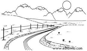 Cómo dibujar una vista de la montaña en 5 pasos 
