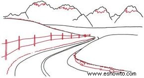 Cómo dibujar una vista de la montaña en 5 pasos 