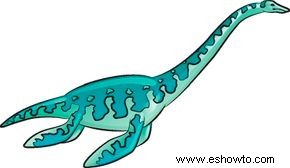 Cómo dibujar Elasmosaurus en 5 pasos 