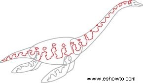 Cómo dibujar Elasmosaurus en 5 pasos 