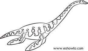 Cómo dibujar Elasmosaurus en 5 pasos 