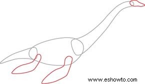 Cómo dibujar Elasmosaurus en 5 pasos 
