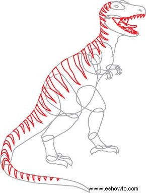 Cómo dibujar Tyrannosaurus Rex en 8 pasos 