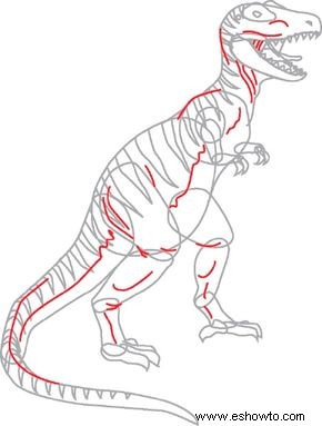 Cómo dibujar Tyrannosaurus Rex en 8 pasos 