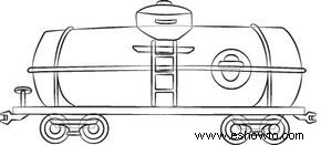 Cómo dibujar vagones cisterna en 5 pasos 