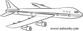 Cómo dibujar aviones de pasajeros en 5 pasos 