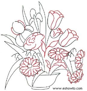 Cómo dibujar un arreglo floral en 7 pasos 