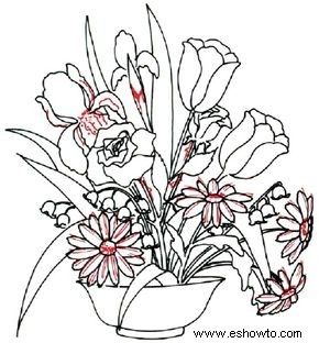 Cómo dibujar un arreglo floral en 7 pasos 