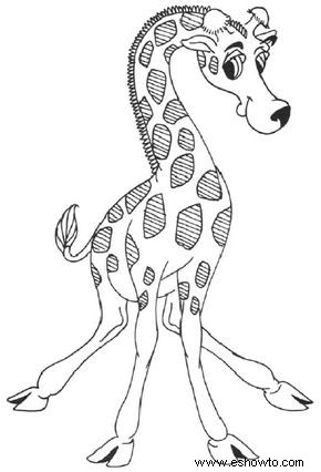 Cómo dibujar una jirafa de dibujos animados en 5 pasos 