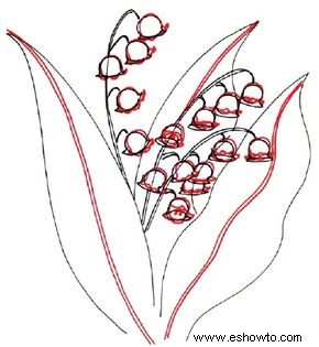 Cómo dibujar un lirio de los valles en 5 pasos 
