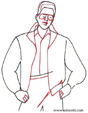 Cómo dibujar un hombre con una chaqueta bomber en 5 pasos 