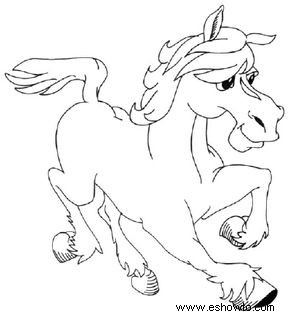 Cómo dibujar un caballo Clydesdale de dibujos animados en 5 pasos 