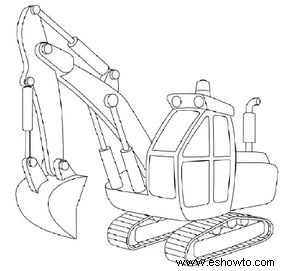 Cómo dibujar excavadoras en 11 pasos 