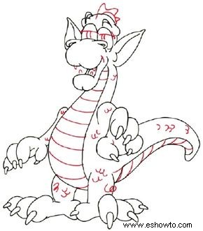 Cómo dibujar un dragón de dibujos animados en 5 pasos 
