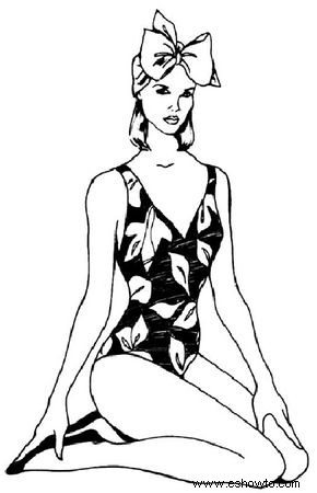 Cómo dibujar una mujer en traje de baño en 5 pasos 