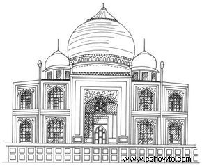 Cómo dibujar el Taj Mahal en 5 pasos 