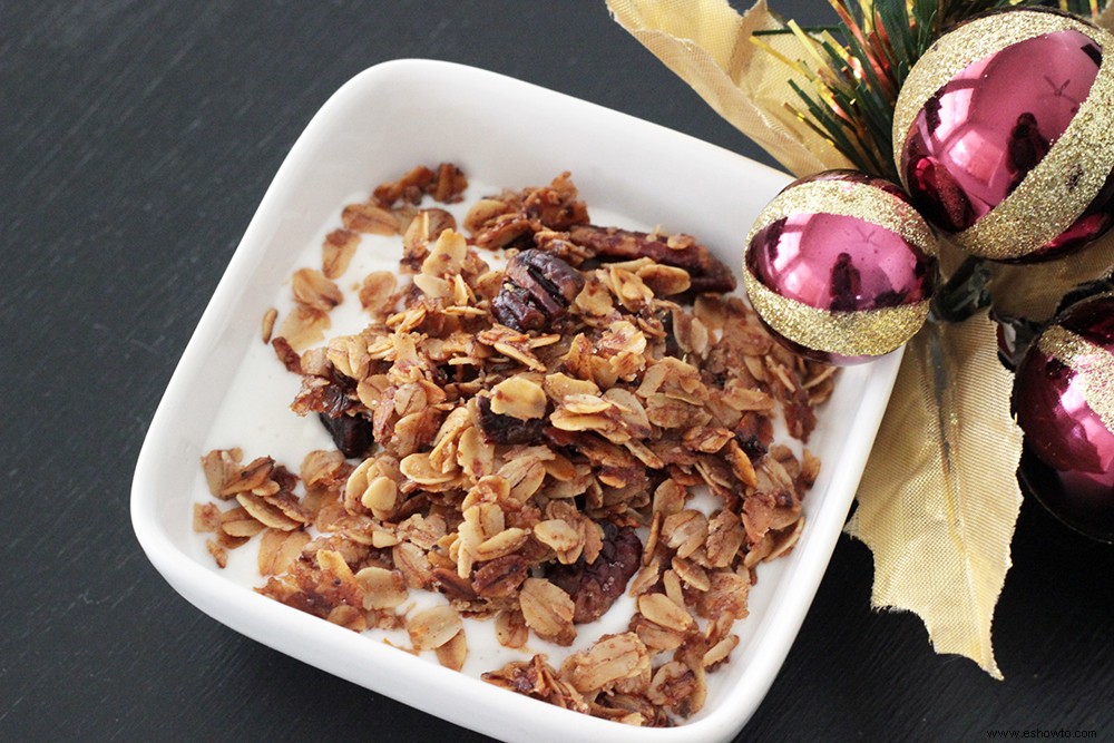 Receta de granola navideña 