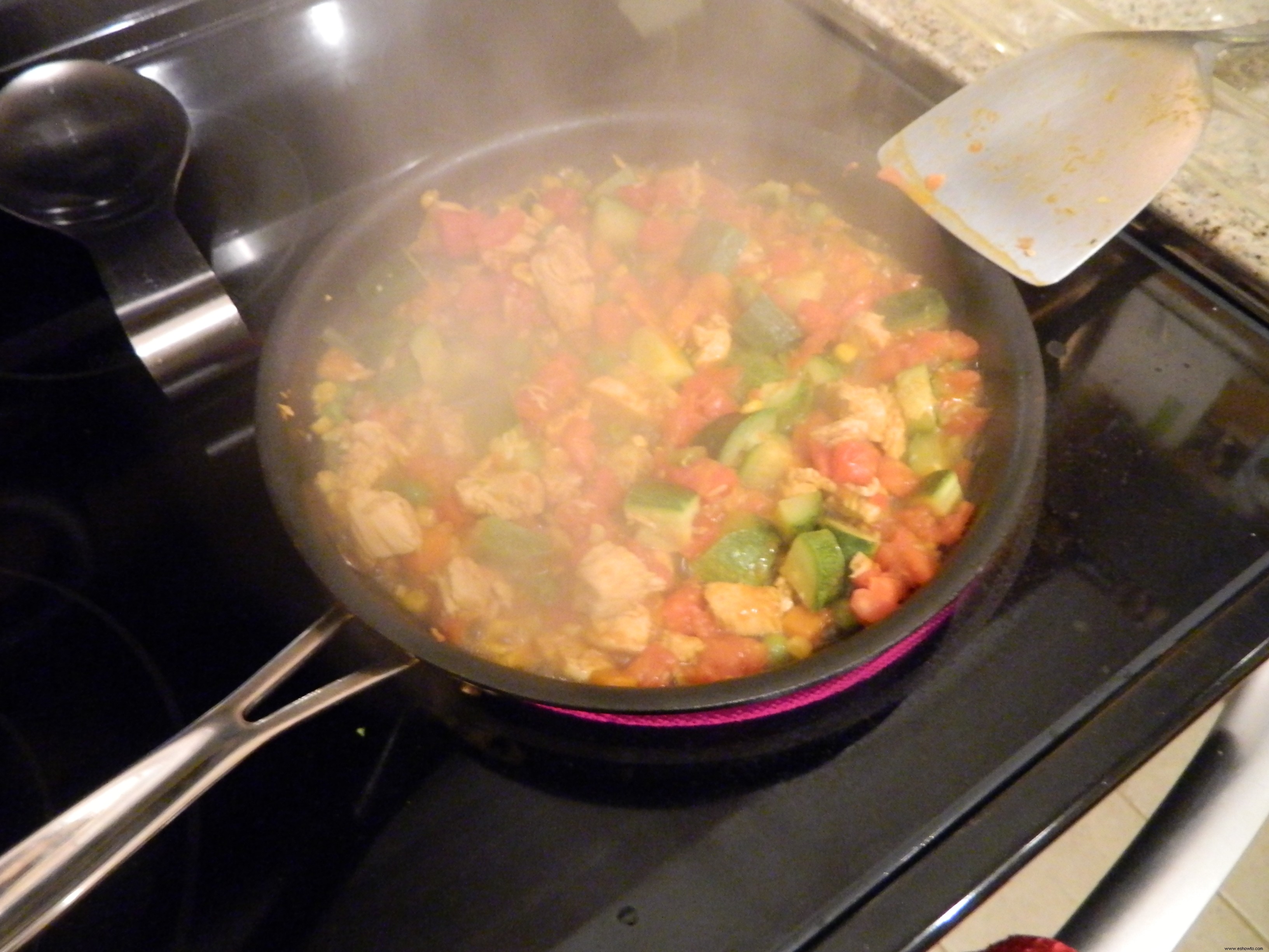 Burritos de pollo y verduras al horno 