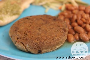 Hamburguesas de taco de lentejas picantes 