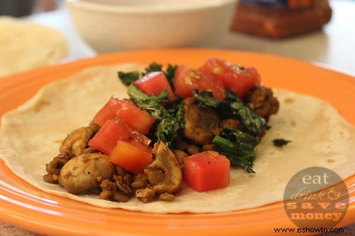 Tacos Veganos con Guacamole Hummus 