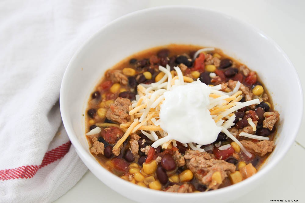 Receta de sopa de taco de olla de barro 