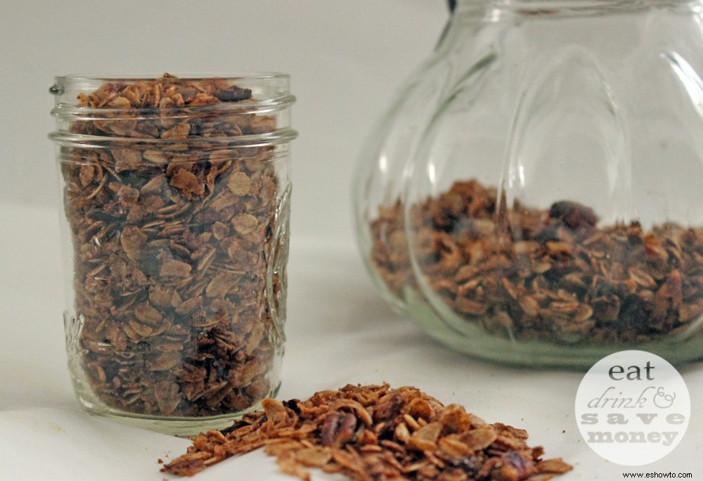 Granola especiada con calabaza 