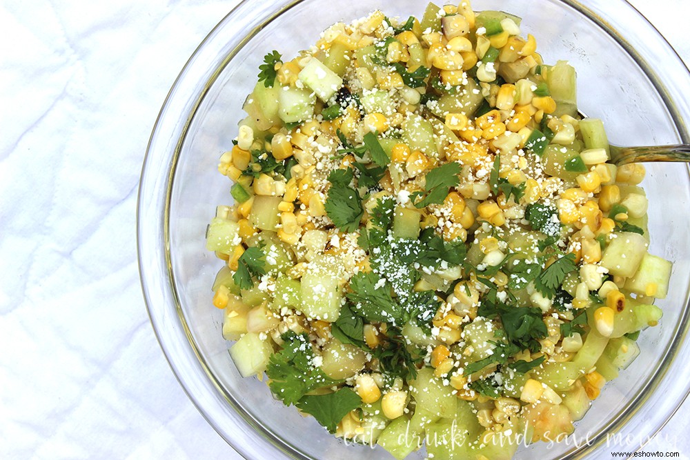 Ensalada de tomate verde y maíz 