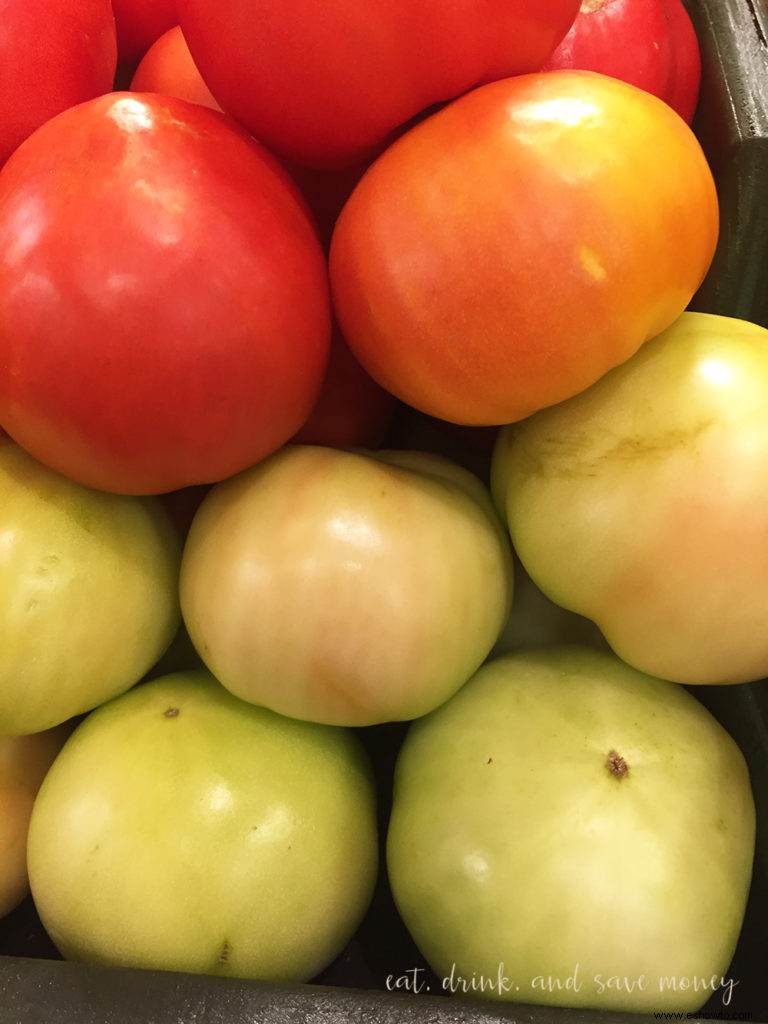 Ensalada de tomate verde y maíz 
