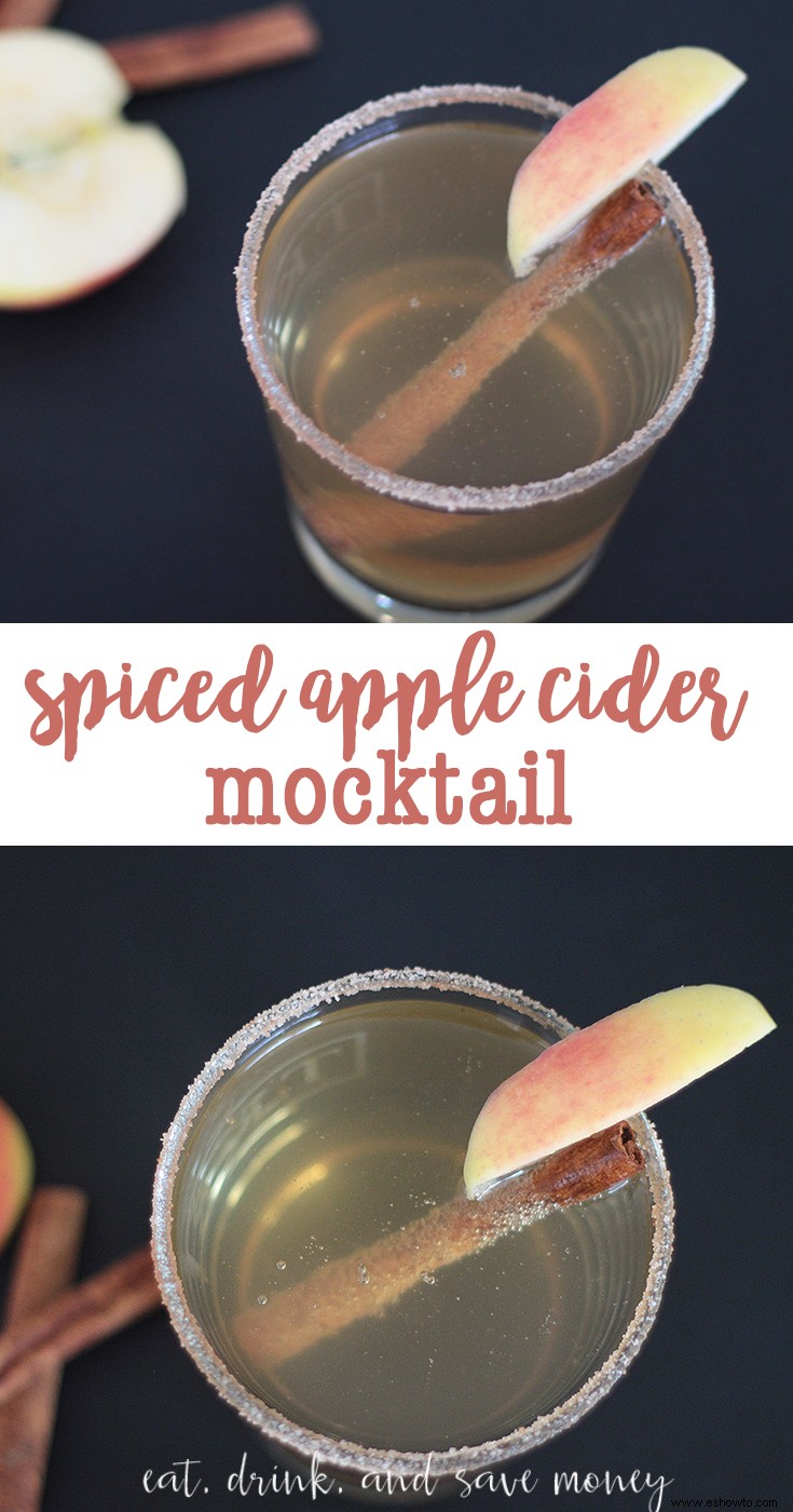 Mocktails de sidra de manzana especiada 