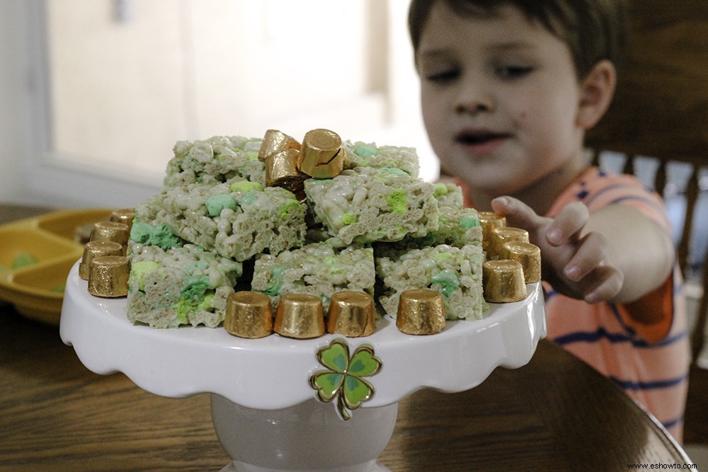 Lucky Charms Marshmallow Treats para el Día de San Patricio 