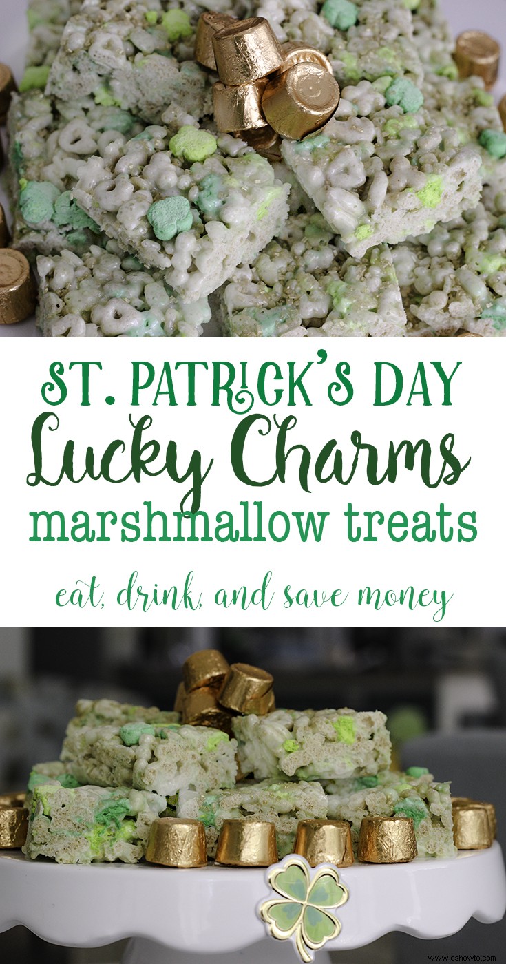 Lucky Charms Marshmallow Treats para el Día de San Patricio 