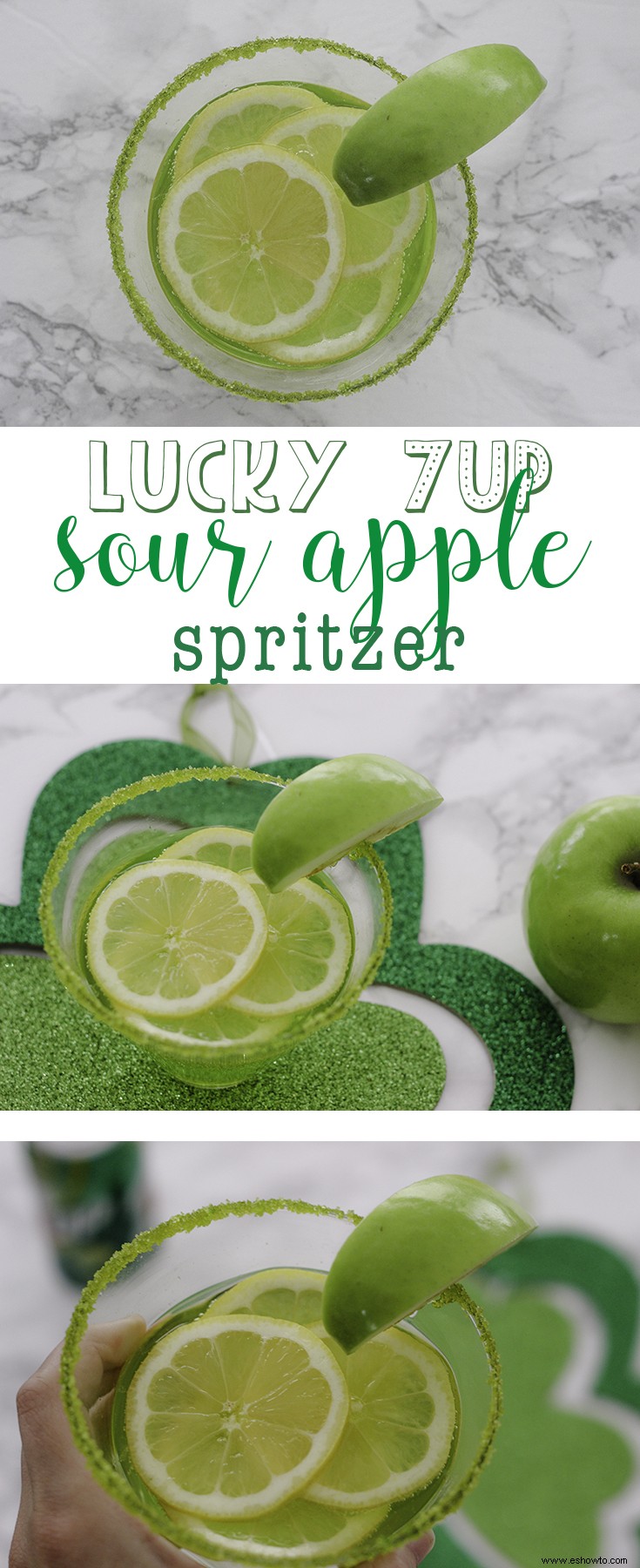Receta Lucky 7UP Sour Apple Spritzer 