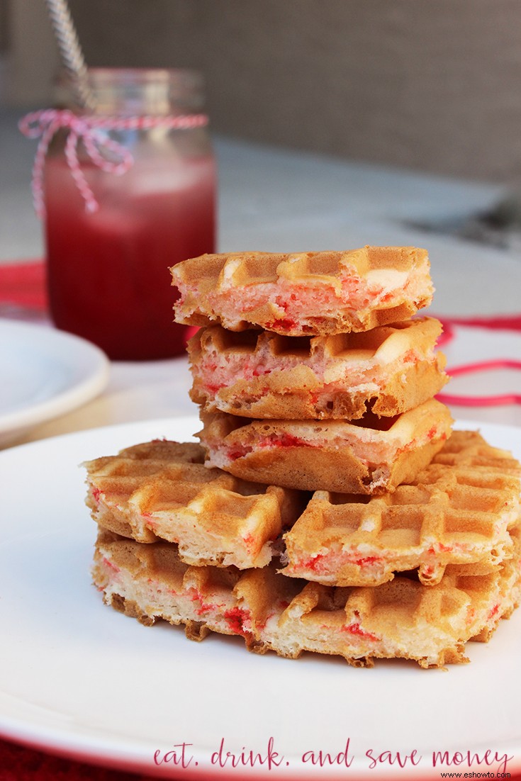 Receta del Día de San Valentín:Waffles en forma de corazón 