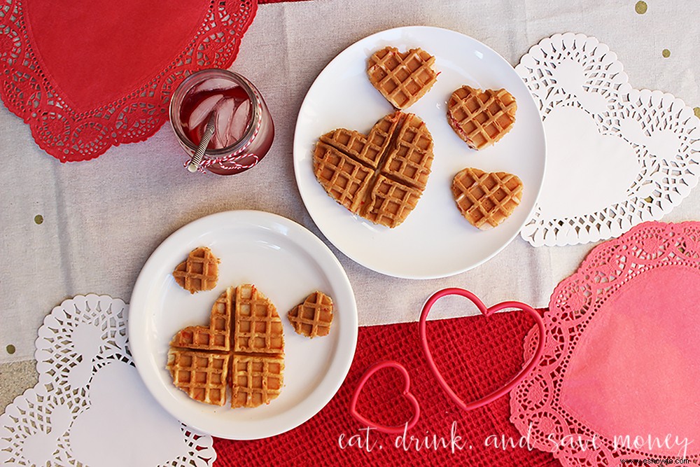 Receta del Día de San Valentín:Waffles en forma de corazón 