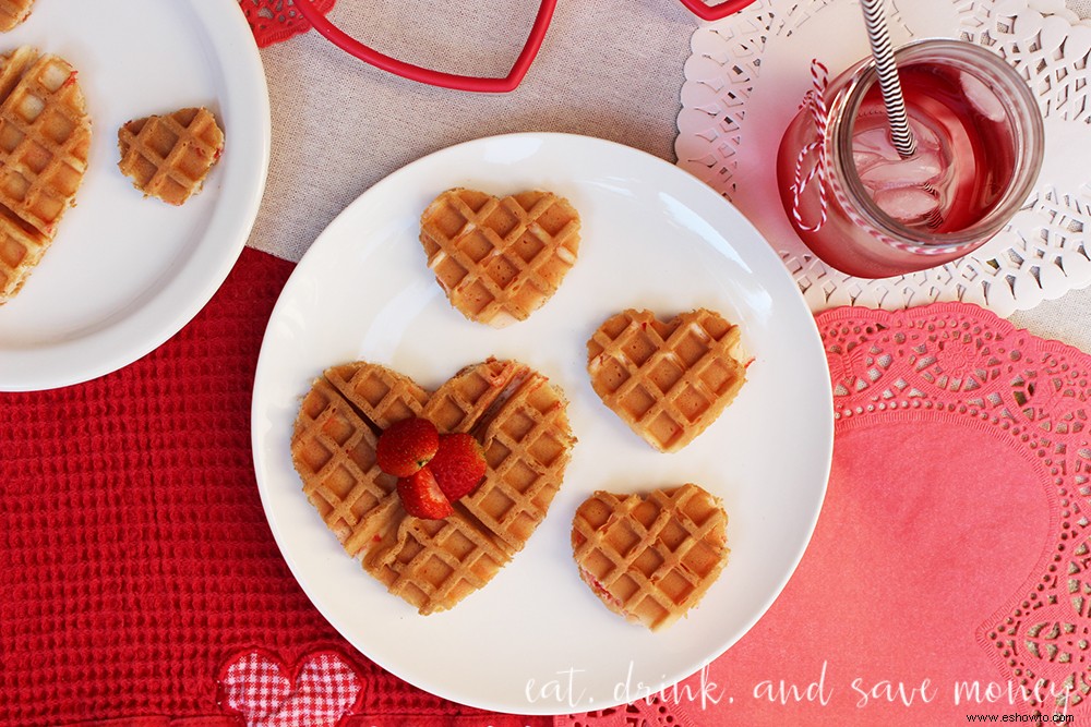 Receta del Día de San Valentín:Waffles en forma de corazón 