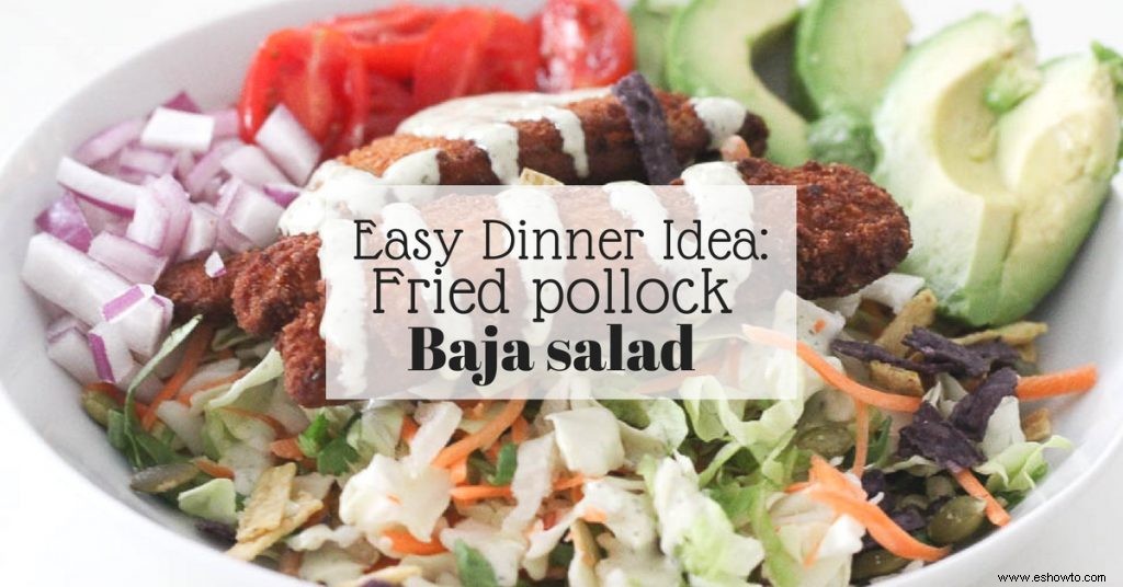 Recetas de cena rápidas y fáciles | Receta de ensalada baja de abadejo frito 