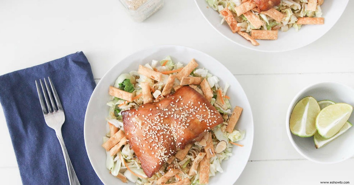 Idea de cena rápida y fácil:Ensalada de salmón glaseado con teriyaki salvaje de Alaska 