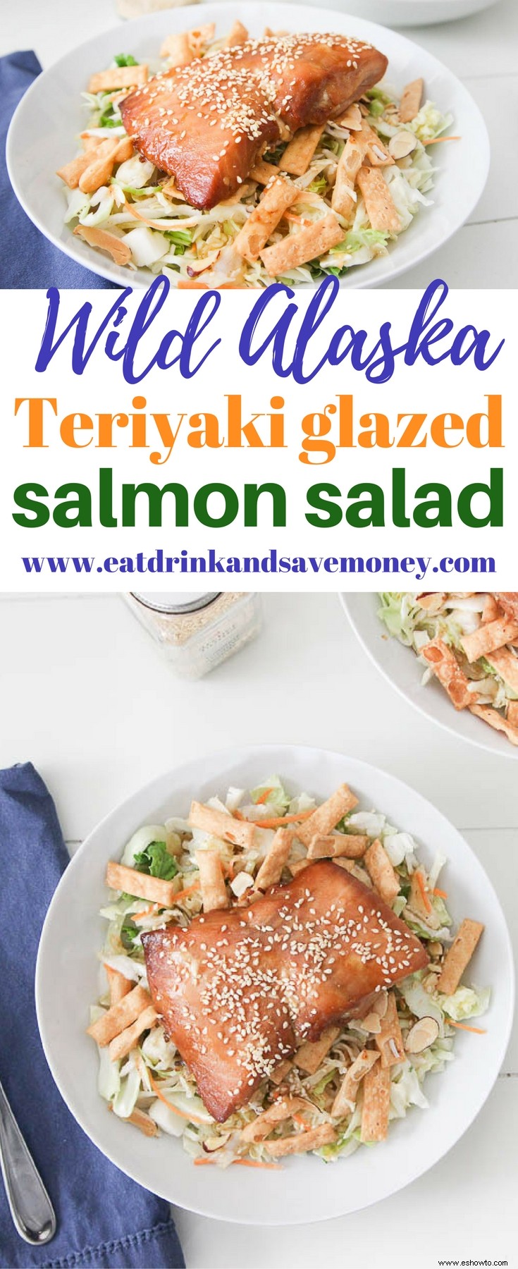 Idea de cena rápida y fácil:Ensalada de salmón glaseado con teriyaki salvaje de Alaska 