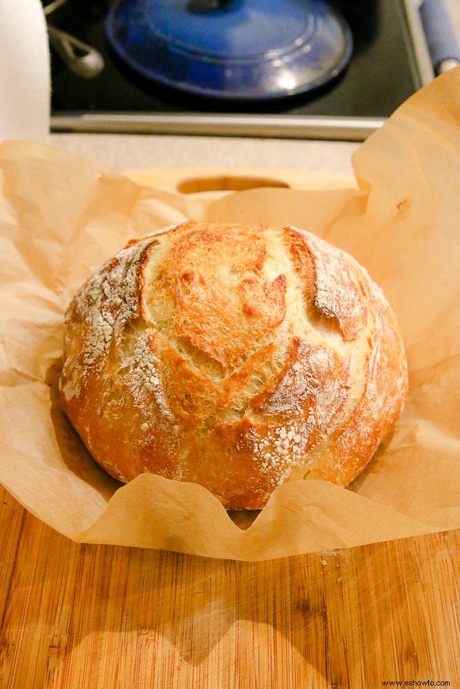 Receta fácil de pan de masa fermentada para no panaderos 