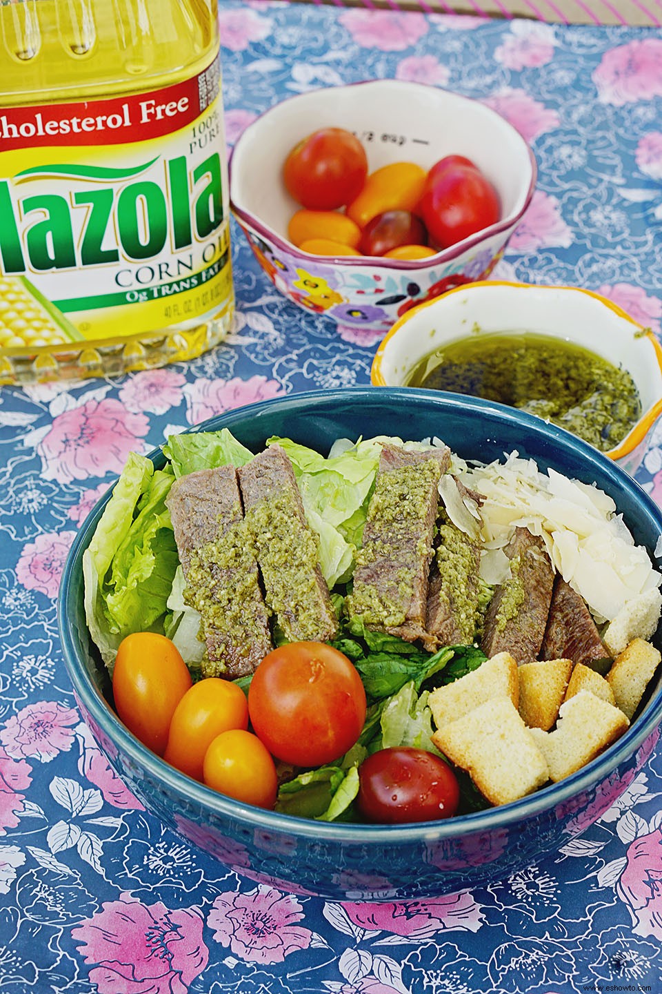 Ensalada Sencilla De Bistec Con Salsa Chimichurri 