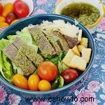 Ensalada Sencilla De Bistec Con Salsa Chimichurri 