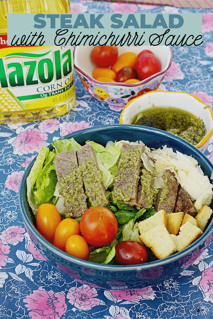 Ensalada Sencilla De Bistec Con Salsa Chimichurri 