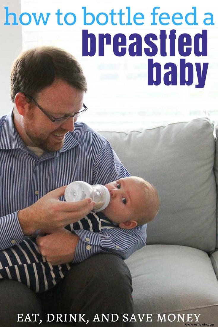 Consejos para alimentar con biberón a un bebé amamantado 