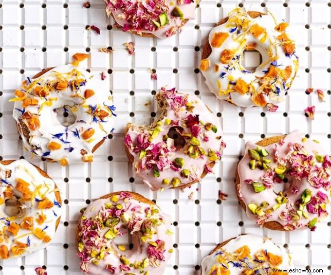 Rosquillas de melocotón y crema sin gluten y sin lácteos 