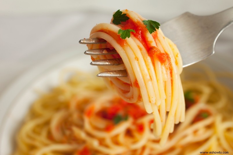 Esto es lo que llamas una sola hebra de espagueti 