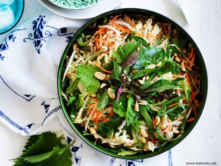 Ensalada De Arroz Asiático Crujiente 