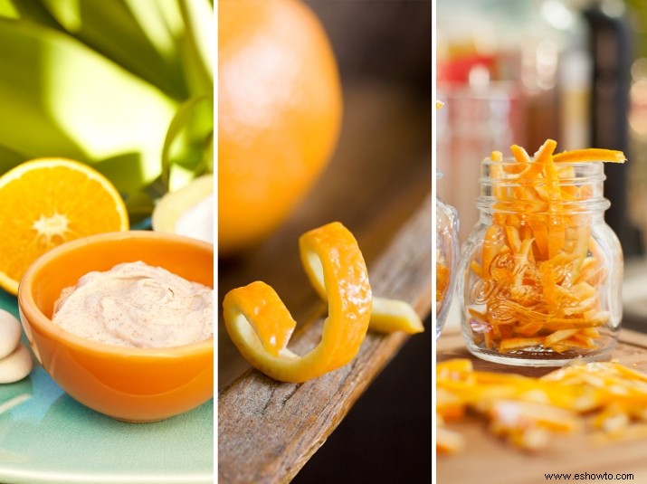 10 usos brillantes para las cáscaras de naranja 